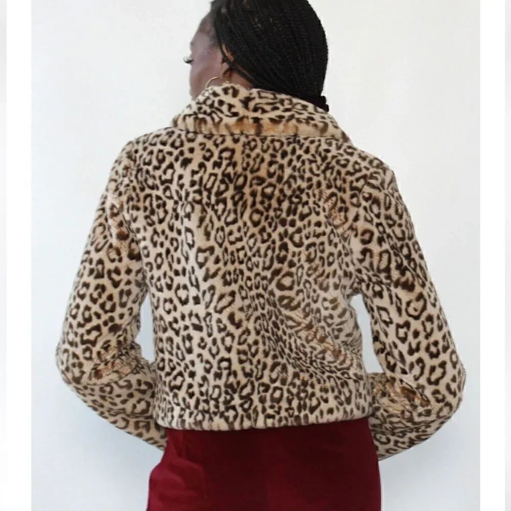 Velvet Women’s leopard print faux jacket coat size M - Picture 2 of 7